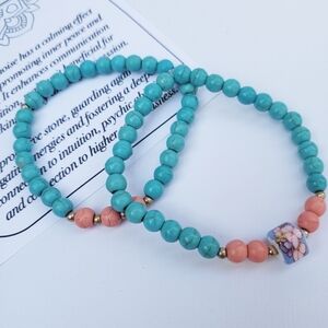 Turquoise bracelet ×2 couples or best friends